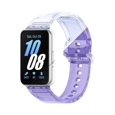 Imagem de Pulseira De Silicone TPU Transparente Que Muda De Cor Para Samsung Fit
