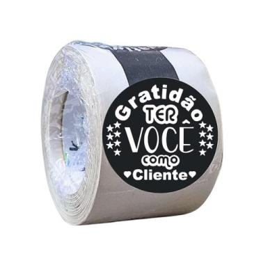 Imagem de Etiqueta Adesiva Lacre Multiuso Frase Pronta Gratidão Ter Você Como Cl