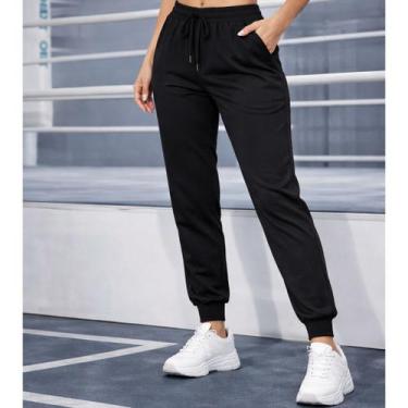 Imagem de Calça Feminina Jogger Importada Dry Fit Com Elastano Esportiva Fitness