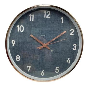 Imagem de Relógio De Parede Decorativo 30Cm Silencioso Grande - Tesla Store