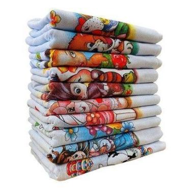 Imagem de Pano De Prato Atacado Premium Estampado Kit Com 10 Peças - Pano a Pano