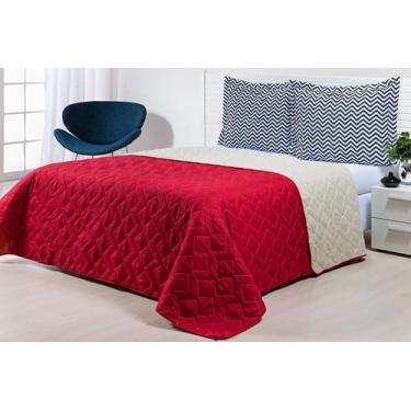 Imagem de Cobre Leito Quenn 3 Peças Microfibra Dupla Face Chevron - Thais Enxova