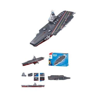 Imagem de Blocos De Montar De Navio De Guerra Para Meninos, Brinquedo Educativo,