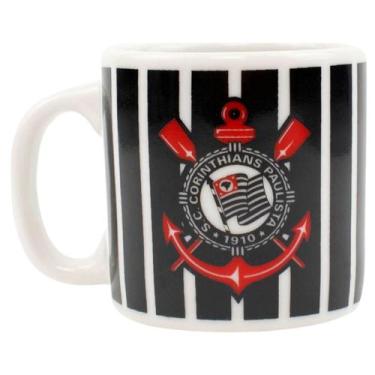 Imagem de Mini Caneca Porcelana Corinthians Listrada 120ml Ref. TSP002BR1 - MILE