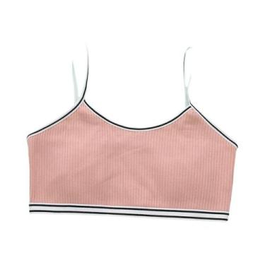 Imagem de Colete De Algodão Para Meninas, Confortável, De Cor Sólida, Sutiã De T