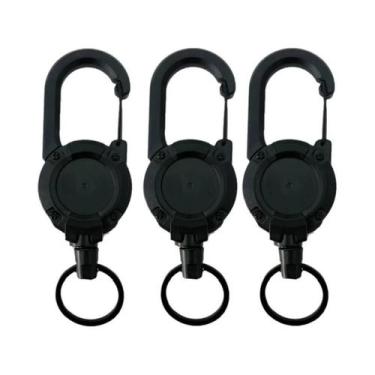 Imagem de Chaveiro Retrátil Antifurto Esportivo Com Corda Elástica E Fivela De F