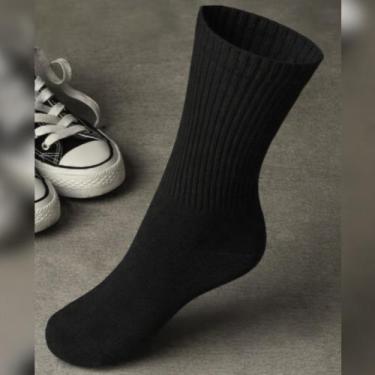 Imagem de Kit 12 Pares Meia Algodão Cano ALTO 38-43 Branca Preta 898 - Iron, Pre