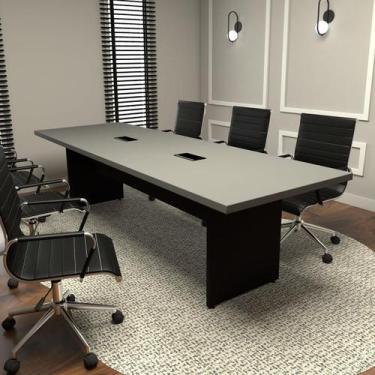 Imagem de Mesa de Reunião 8 Pessoas 2,70m CS Pre 2 Caixas de Tomada F5 - F5 Offi