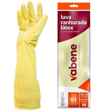 Imagem de Luva Ranhurada Cano Longo Latex Tamanho M Pacote com 1 PAR - Vabene
