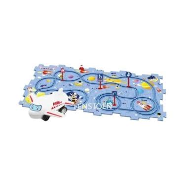 Imagem de Brinquedo Educacional De Montagem DIY: Trem Elétrico Infantil Com Cená