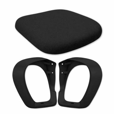 Imagem de Conjunto Assento e Braços Cadeira de Escritorio Peça Reposiçao Reparo Conserto Home Office Trabalho Estudo