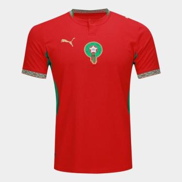 Imagem de Camisa Seleção Marrocos Home 2026 Torcedor Puma Masculina, Vermelho, G