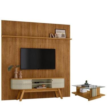Imagem de Estante Home Theater Com Bancada Suspensa New Laguna com Mesa de Centr