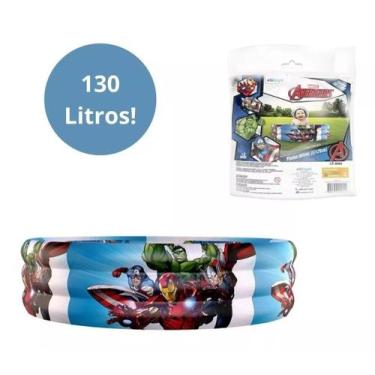 Imagem de Piscina Inflável Vingadores 130 Litros 97x20cm Etitoys 