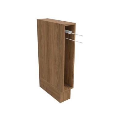Imagem de Nicho Toalheiro Kappesberg Celeste 100% MDF Nogueira 15cm