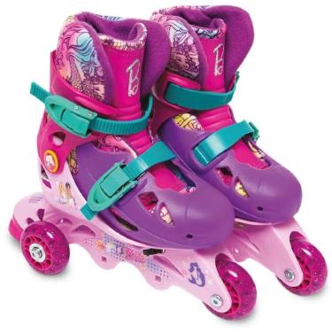 Imagem de Patins 3 Rodas Ajustavel Barbie 29 a 32 sem Acessorios FUN