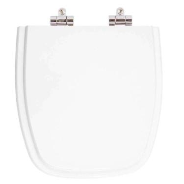 Imagem de Assento Sanitário Poliester Soft Close Flex Branco para vaso Deca - Po