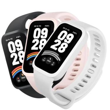 Imagem de Relógio Esportivo Xiaomi Smart Band 9 Active 1.47 Branco Rosa Preto Ca