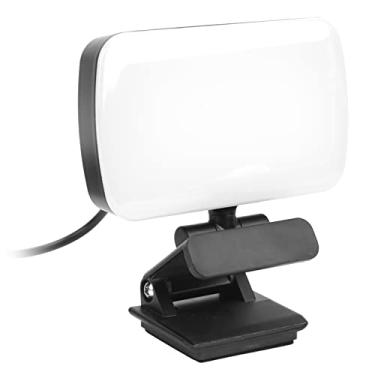 Imagem de Iluminação de videoconferência, cabeça rotativa de 360° 3 níveis de luz de webcam ajustável 120 clipe de led na luz de vídeo do monitor de laptop com interface usb para iluminação de zoom