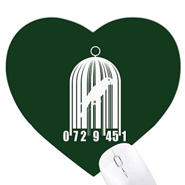 Imagem de Mousepad de borracha com desenho de gaiola de pássaro para compras com código de barras