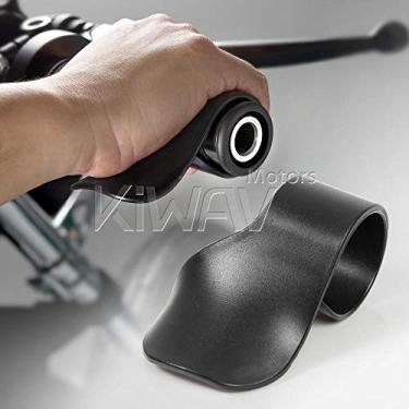 Imagem de KiWAV Suporte de acelerador preto para motocicleta, assistência de cruzeiro, punhos de mão, guiador, controle de óleo, balancim, acelerador, assistente, ABS