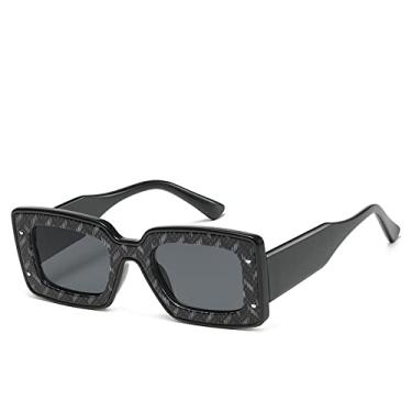 Imagem de Óculos de Sol Quadrados Personalidade Feminina Cor Contraste Óculos Shot Street Óculos de Sol Quadrados Óculos de Sol Moda Tendência Óculos de Sol Combinados, 3, Tamanho Único