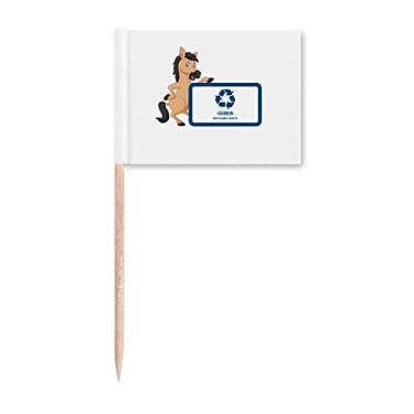 Imagem de Classificação de Resíduos Tratamento de Animais Recicláveis Bandeiras de Palito de Dente Marcador Topper Decoração de Festa