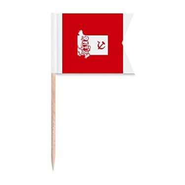 Imagem de China Red Educational Publicity Life bandeiras de palito de dente para marcação de rotulagem para bolo de festa prato de queijo