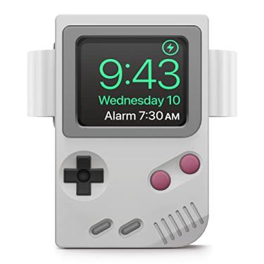 Imagem de elago Suporte W5 compatível com Apple Watch Ultra, Series 8/7/6/5/4/3/2/1/SE (49mm, 45mm, 44mm,42mm): Compatível com o modo cabeceira (Cinza Claro)