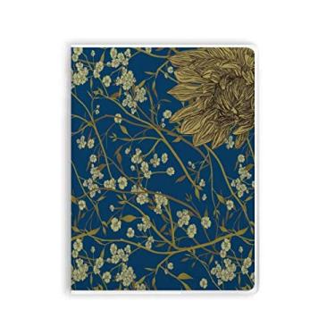 Imagem de Caderno de flores de crisântemo pintado à mão, capa macia