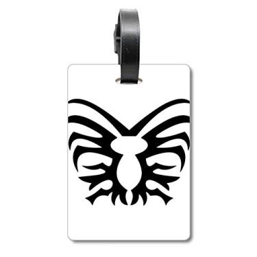 Imagem de Ilustração preta com estampa de aranha com estampa de insetos, etiqueta para bagagem, cartão para pendurar