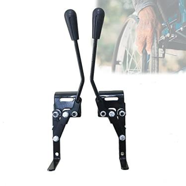 Imagem de Freio de cadeira de rodas de alta sensibilidade, conjunto de freio de mão para cadeira de rodas com montagem lateral de alumínio, freios profissionais para cadeiras de rodas Alças de fixação de substituição Acessórios para cadeiras de rodas (right)