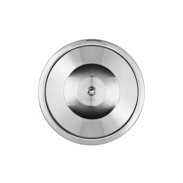 Imagem de Lixeira Embutir 3 Litros Tampa Inox Polido Balde Alumínio 