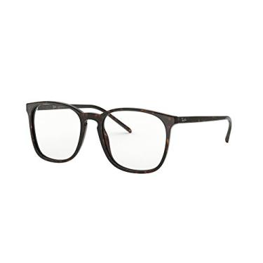 Imagem de Armação de óculos de grau Ray-Ban RX5387 quadrada, lente Havana/demo, 52 mm