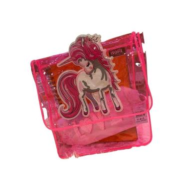 Imagem de Mochila Kawaii Unicorn and Dragon de plástico transparente