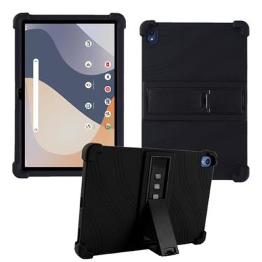 Imagem de HminSen Capa para tablet Walmart ONN 10.1 geração 4 2024 (modelo: 100135925), capa ajustável de silicone macio para crianças (preto)