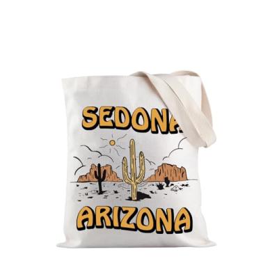 Imagem de JXGZSO Arizona Desert Sacola Sedona Arizona Shopping Bag Arizona Sunset Gift Cactus Scene Merch Sedona Arizona Souvenirs, Bolsa Sedona Arizona, One Size