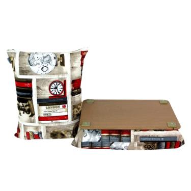 Imagem de Almofada Suporte para notebook Livros Bandeja Amadeirada