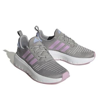 Imagem de adidas Tênis infantil unissex Swift Run 23, Cinza médio mesclado cinza sólido/lilás/azul amanhecer, 6.5 Big Kid