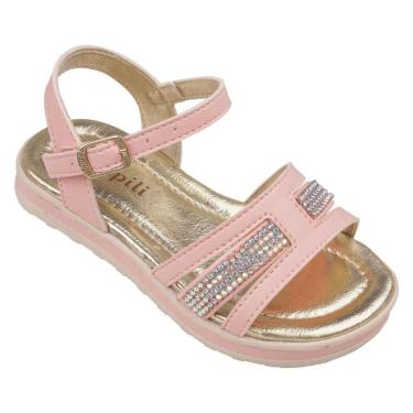 Imagem de Sandália Infantil Pampili Bellinha Rosa com Strass 686.007-Feminino