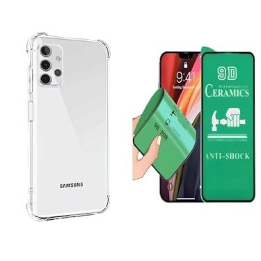 Imagem de Kit Capa Capinha Anti Impacto + Película Ceramica 9D Para Samsung Galaxy A32 4G