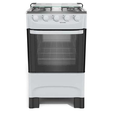 Imagem de Fogão Mueller 4 Bocas Branco Acendimento Manual A Gás Mesa Inox