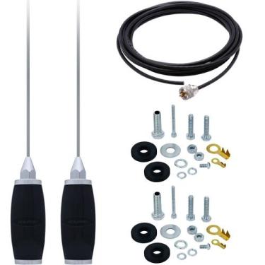 Imagem de 2 Antena Px Marinox Mini Maria Mole B-2005p 1,4 metros + Cabo Coaxial 