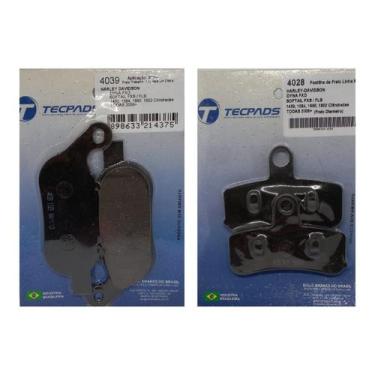 Imagem de Kit Pastilha De Freio Dianteiro+traseiro Hd Dyna Super Glide - Raster