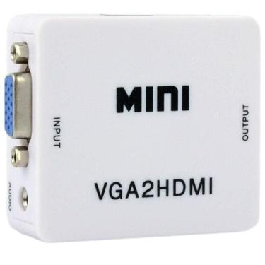Imagem de Mini Conversor Adaptador Vga Para Hdmi Com Áudio 1080P 2832