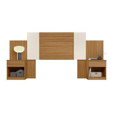 Imagem de Cabeceira Casal Araguaia Extensível Ripada - Moval, Freijó/Off White