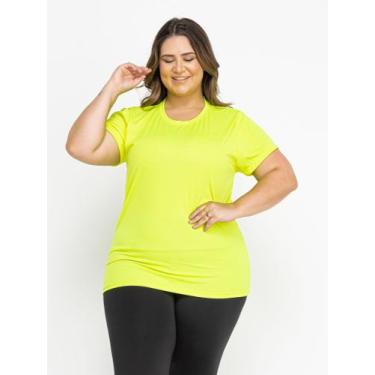 Imagem de Camiseta Feminina Dry Fit Plus Size - DCR, Amarelo neon, M