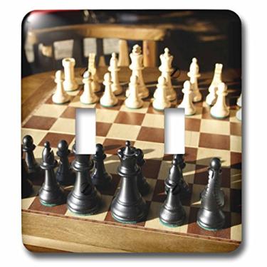 Imagem de 3dRose lsp_85390_2 Argentina, El Calafate, tabuleiro de xadrez, jogo Sa01 Mme0236 Michele Molinari interruptor duplo