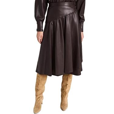 Imagem de Rebecca Taylor Saia envelope feminina de couro vegano, Porta profunda, 16