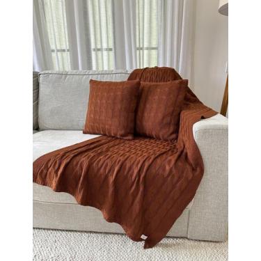 Imagem de Kit Peseira Tricô Decorativa Sofá Cama Solteiro 160x60cm + 2 Capas - C
